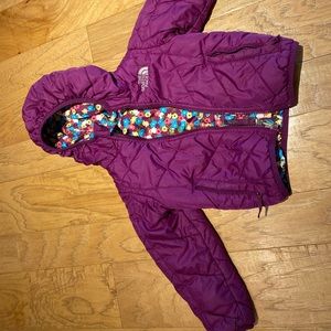 2T girls North Face reversible winter coat